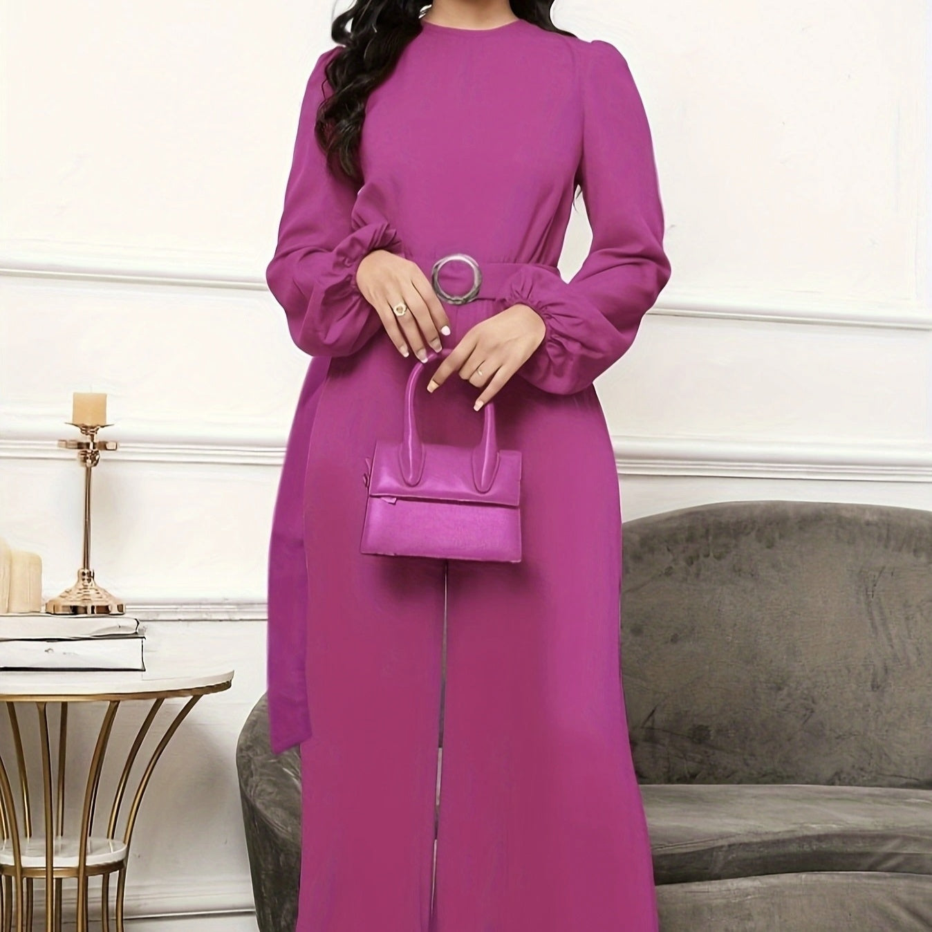 Ladies Elegant Versatile Long-Sleeved Jumpsuit